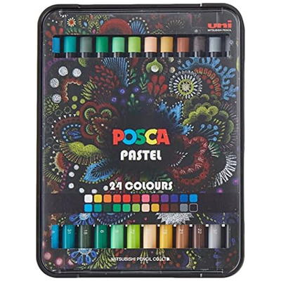 Posca Crayons Art Set De 24 Pasteles, Materiales De Art...