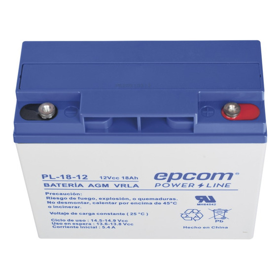 Batería Epcom Pl-18-12 12vdc 18ah Tecnología Agm / Vrla