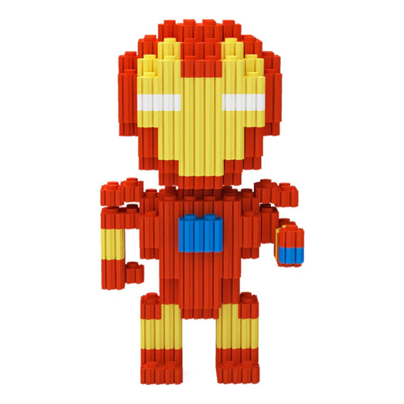 Mini Bloques Armable Figura 3d Micro Blocks Iron Man Marvel