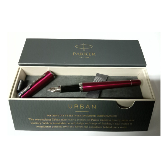 Pluma Estilográfica Parker Urban Vibrant Magenta Color de la tinta Azul lavable