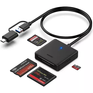 Lector Tarjetas Usb-c/usb 3.0 Adaptador Hub 4 Puertos Tf Sd