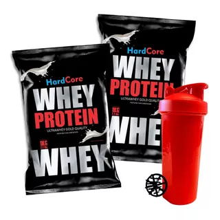 2k Wpc Proteína Hardcore Nutrition 5 Sabores +  Vaso Shaker