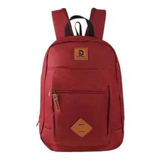 Mochila Discovery 18 Pulgadas Portanotebook Urbana Escolar Color Bordó