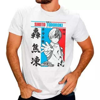 Playera Todoroki Anime My Hero Academia Para Hombre #25