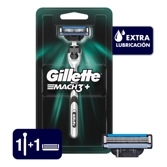 Gillette Mach3+ máquina para afeitar recargable con 1 cartucho