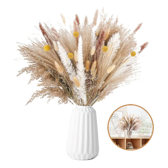 100 Pcs Pampas Secas Plantas Decorativas Flores Artificiales