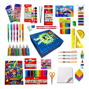 Caja Box Completa Arte Dibujo Kit Escolar Premium Rm179