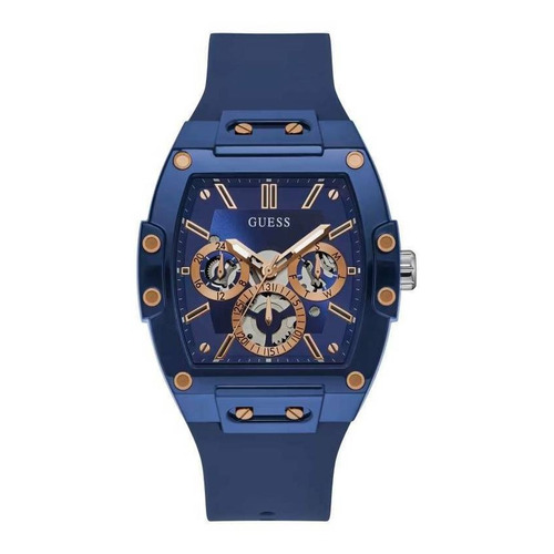Reloj pulsera Guess GW0203G con correa de silicona color azul oscuro