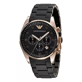 Reloj Armani Hombre Color Oro Rose Plata Acero Gtia Original