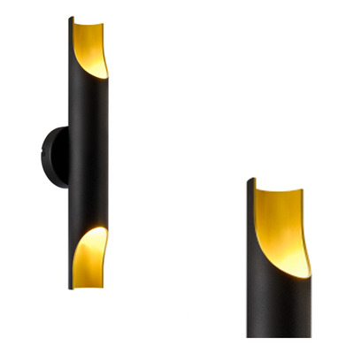 Aplique 2 Luces Roma Apl Negro Dorado G9 Led Diseño Nk 