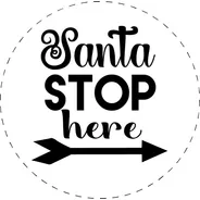 Las Lupes Navidad - Stencil Santa Stop - 18 X 24cm  