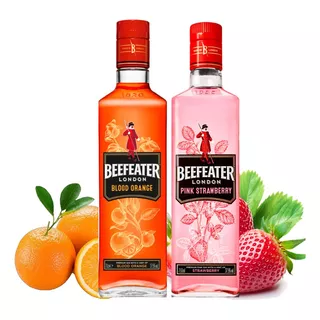 Gin Beefeater Strawberry E Orange 700ml Kit C/2