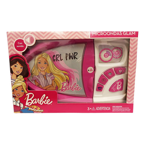 Microondas Glam Juguete Barbie C/sonido. 640 Color Rosa