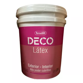 Latex Tersuave Exterior-interior Decolatex X 20 Litros Acabado Mate Color Blanco