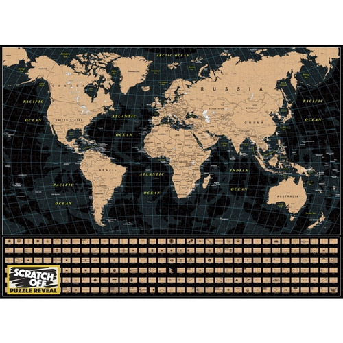 Puzzle Prime 3d Del Mapa Mundial 1000 Piezas Febo