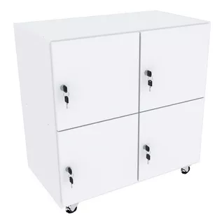 Armário Escaninho 4 Portas Chave M238.2021.b Organizador Cor Branco