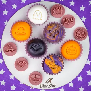 Kit 6 Carimbos Para Doces Halloween 2cm Rosa Bb Bluestar