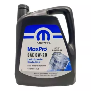 Aceite Sintetico 0w20 Mopar Maxpro 4l 