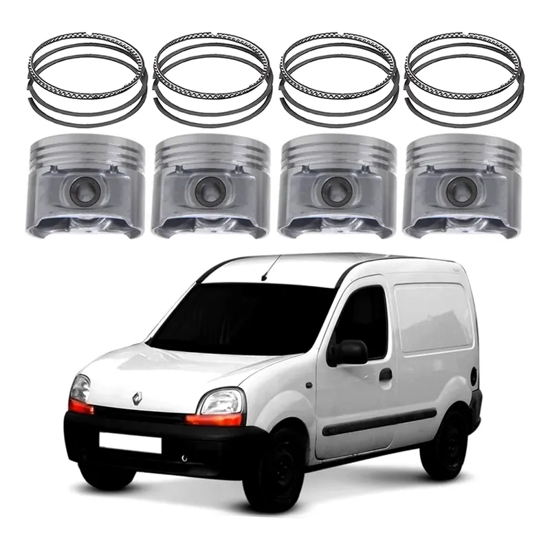 Jogo Pistao Com Aneis 050 Kangoo 1.0 8v Gasolina 1998 A 2007