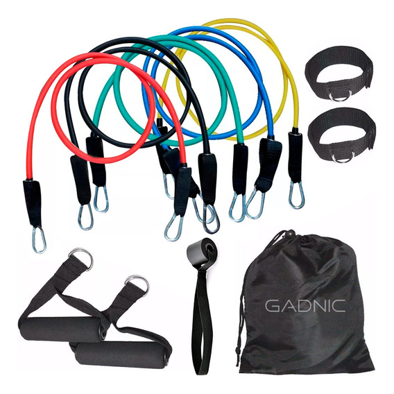 Set Kit De 5 Bandas Intercambiables Profesional Latex Gym