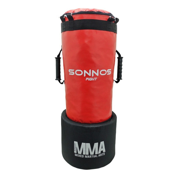 Relleno + Bolsa Mma Multigolpe Sonnos 0,90 Thai Box Kick Color Rojo