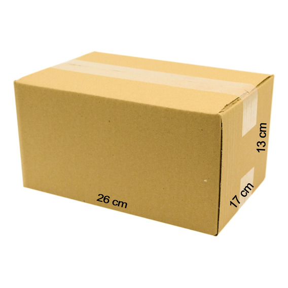 Caja Carton E-commerce 26x17x13 Cm Envios Paquete 25 Pzas