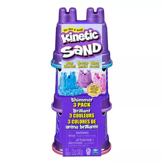 Kinetic Sand, Multipack Destellos, Moldes, 12 Oz De Arena