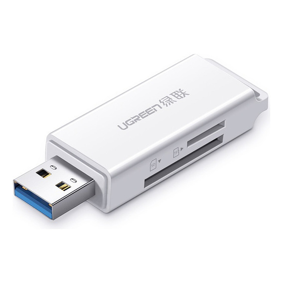 Lectora De Tarjeta 2 En 1 Sd Y Tf Usb 3.0 Blanco Ugreen