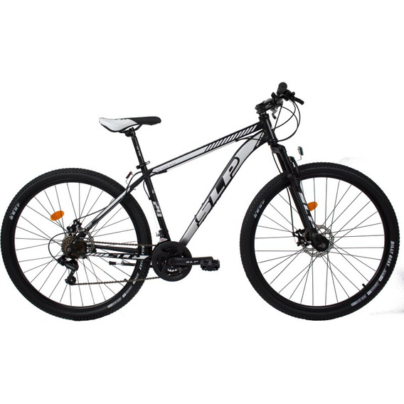 Mountain bike SLP 5 Pro R29 18" 21v frenos de disco mecánico cambios SLP color negro/blanco con pie de apoyo  