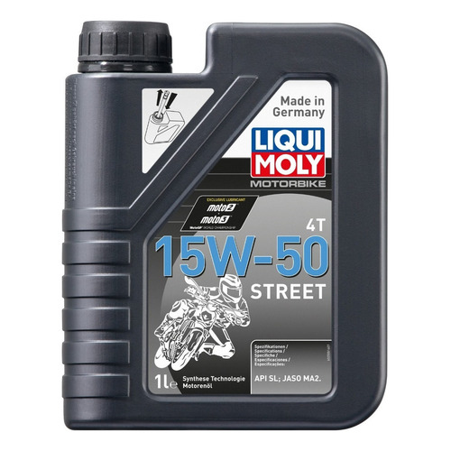 Aceite Liqui Moly Motorbike4t 15w50 Semi Sintético Street 1l