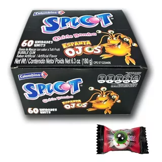 Splot Chicle Bomba Espanta Ojos - Caja X 6 - g a $1