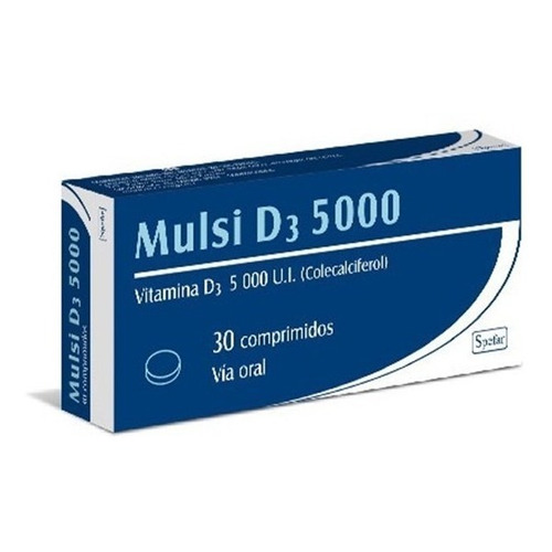 Mulsi® D3 5000 X 30 Comp - Vitamina D3 Sabor Sin Sabor