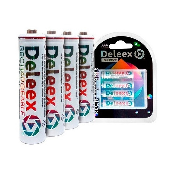 Kit De 4 Pilas Recargables Aaa 1800mah Deleex Green Power