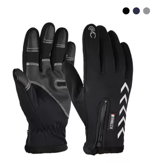 Guantes De Cuero Térmicos Impermeables Touch Para Moto/bici