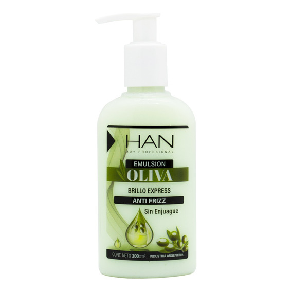 Han Oliva Emulsion Crema Para Peinar Brillo Antifrizz Pelo