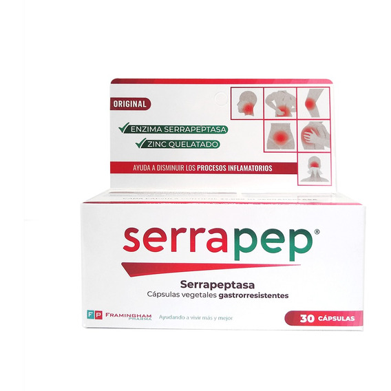 Suplemento Serrapep Gastrorresistentes X 30 Cápsulas