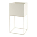 Macetero Metal Blanco 28x28x55