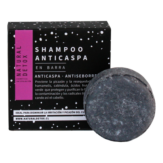 Shampoo Anticaspa En Barra 70 G  Natural Detox