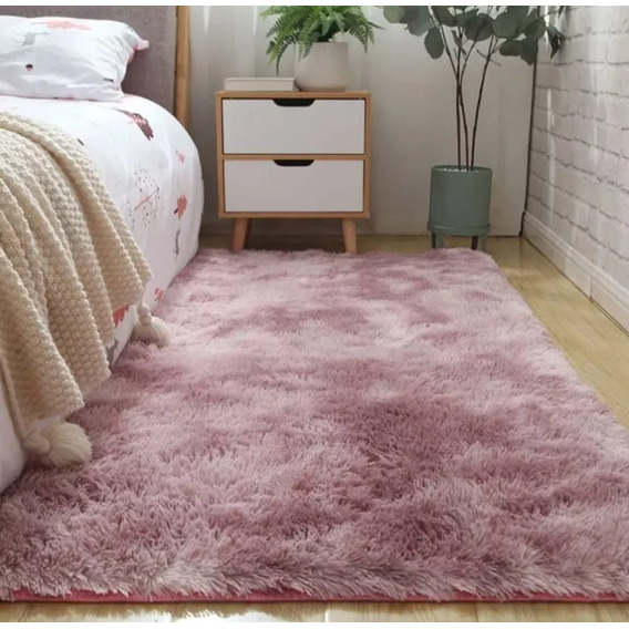 Tapetes Pie De Cama Peludos 60*150 Cm Envío Inmediato