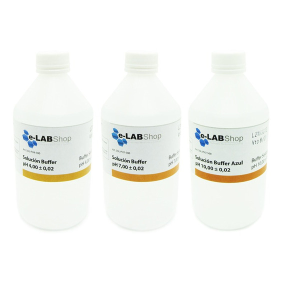 Kit Soluciones Buffer P/ Calibración Medidores Ph 3x 500ml