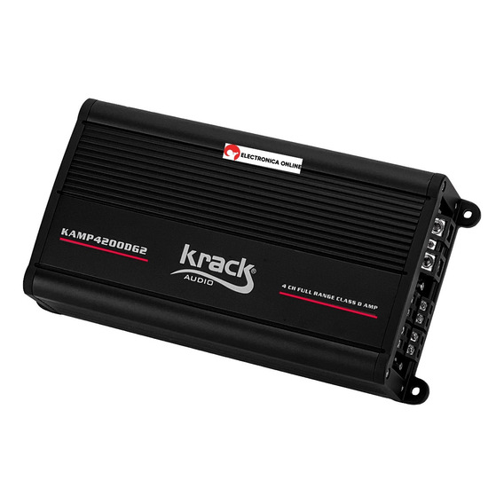 Amplificador Krack Audio 4 Canales Nano Clase D 120w X 4 