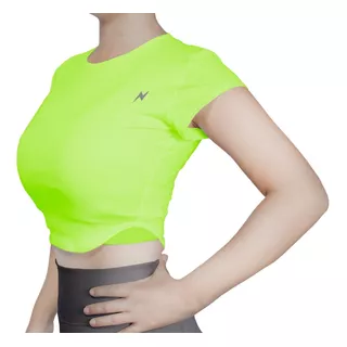 Croptop Mujer Top Deportivo Gym Fitness Con Manga Nemi.fit