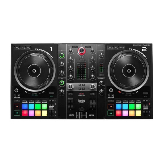 Controlador Dj Hercules Djcontrol Inpulse 500 Color Negro