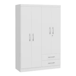 Closet Yardas 4 Puertas 2 Cajones Modelo Y444 4x1 Blanco