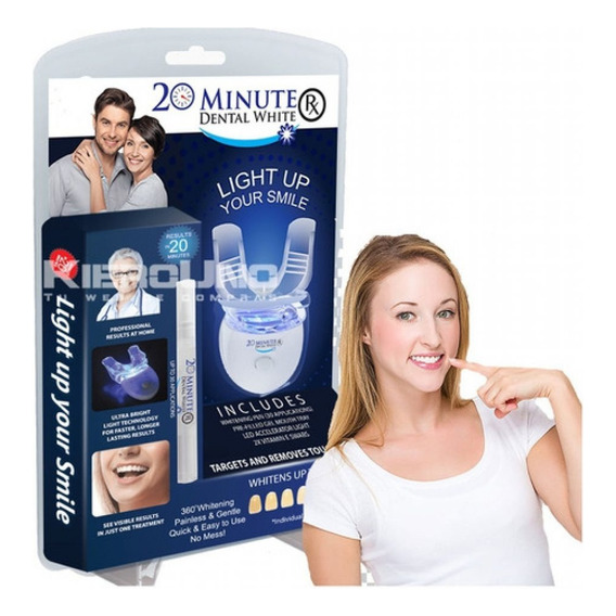 Kit Completo Blanqueamiento 20 Minutes Dental White Luz Led