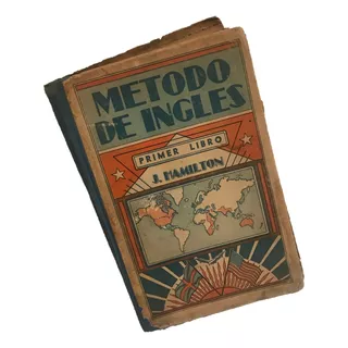 Inglés, Método De Hamilton, J. Laminas Libro Texto Antiguo