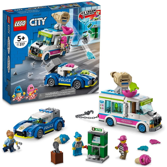 Lego City 60314 Persecucion Policiaca Del Camion De Helados