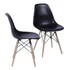 Silla de comedor BoxBit DKR Eames base madera color negro x 2 unidades