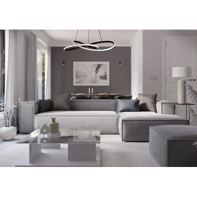 Lampara Colgante Moderno Led Diseño Negro L2020 Sf Negro Interior