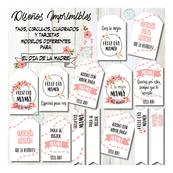 Kit Imprimible Día De La Madre Tags, Etiquetas Y Tarjetas 4